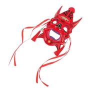 Abaodam Hand-painted Vintage Chinese Opera Mask Lightweight Metallic Face Cover for Mardi Gras Carnival Party Traditional Japanese Demon Design for Men and Women Celebration