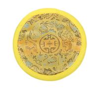 Abaodam Hand-sewn Yellow Cotton Cloth Singing Bowl Mat for Meditation Bowl Holder Portable Pad Suitable for Buddhist Ritual Instruments in Simple Style