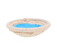 Abaodam Hand Woven White Bird Hut Nest Mat Made of Cotton Stainless Steel Rough Surface for Easy Access Suitable for Indoor Gardening and Bird Breeding and Parrots