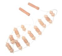 Abaodam Handheld Back Massage Roller for Stress Relief and Mobility Restoration, Wooden Stretch Massage Tool with Rope Handle, for Home, Gym and Vacation Use