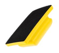 Abaodam Handheld Comfortable Projects Car DIY for Sanding Block and Polishing in Grip and Quick Sandpaper Replacement, 5 Inch Pu Foam Pad in Yellow Plastic, Square Shape