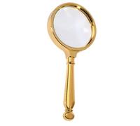 Abaodam Handheld Glass Lightweight Portable Retro Style 10x Magnification Zinc Alloy and Glass Magnifier for Jewelry and Photo Prop Use by Elderly