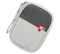 Abaodam Handheld Sundries Bag Portable Sundries Pouch Travel Supplies Household First Aid Bag Oxford Cloth Light Weight Anti-Splash Zip Design 5.50x4.13x1.18in for Hiking Medicine Pouch