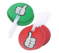 Abaodam Handheld Voting Paddles 30Pcs Reusable Plastic Judging Boards for Classroom Activities School Voting Supplies (24X15Cm)