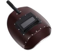 Abaodam Handheld Welding Shield Mask for Welding and Cutting with Comfortable Padding and Semi-automatic Function, Made of Vulcanized Fibre Paper and Wood, for Professional Welders