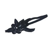 Abaodam Handmade Black Rhinestone Wedding Hair Band Headband for Bride and Bridesmaids, Elegant Beaded Hair Accessory Suitable for Weddings and Valentine's Day
