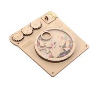 Abaodam Handmade Busy Board with Washing Machine Montessori Sensory for Early Learning Creativity DIY Parts for Aged Engaging Educational Activity Board Khaki