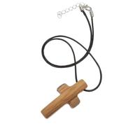 Abaodam Handmade Carved Wood Cross Necklace Cord for Men Women Spiritual Wooden Crucifix Charm Ornament for Easter Christian Symbol Jewelry Unique Religious Pendant