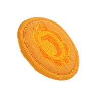 Abaodam Handmade Nepal Embroidered Small Sound Bowl Mat 10cm Orange, Dual-layer Buddhist Singing Bowl Pad for Meditation Yoga, Religious Themed Cushion Protector
