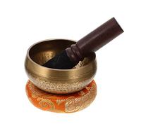 Abaodam Handmade Singing Bowl Chanting Hammer Grounding Yoga Mat Meditation Tool Gong Bowl for Yoga Bell Home Decoration