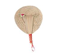 Abaodam Handmade Straw Fan Lightweight Cattail Leaf Handheld Fan for Home Outdoor Walk Summer Cooling Accessory Natural Fabric and Straw Design Random Color