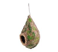 Abaodam Handmade Straw Woven Birdhouse Hanging Nest for Budgies and Small Birds, Natural Grass Simulation Bird Nest, 1pcs Outdoor Cage Accessory for Birdcage