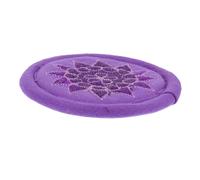 Abaodam Handmade Tibetan Singing Bowl Cushion with Embroidered Cotton Cloth Purple Meditation Sound Bowl Mat for Buddha Hall Decoration and Sound Therapy