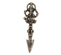 Abaodam Handmade Tibetan Vajra Phurba Pestle Necklace Antique Religious Ornament with Mystical Significance Unique Protection Cultural Flair Five Strands Design for Buddhism Collectibles