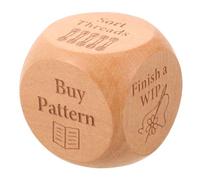 Abaodam Handmade Wooden Quilting Decision Dice Sewing Tool for Crafters Engraved Portable Craft Project Guide for Quilting Stitchwork and Embroidery Inspiration
