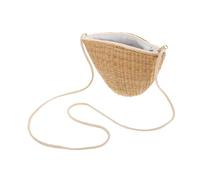 Abaodam Handmade Yellow Straw Beach Purse for Lightweight Crossbody Coin Pouch Charming Wicker Bag Promotes Financial Literacy for Summer Beach Parties and Everyday Use