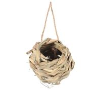 Abaodam Handwoven Straw Bird Nest House for Pets and Birds, Breathable Rustic Small Animal Hideout, for Building Nests and Providing a Comfortable Habitat in Cold Winter and Hot Summer