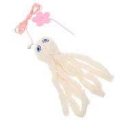 Abaodam Hanging Cat Toy Bell for Indoor Self Play Elastic Cat Plaything for Active Kittens Beige Easy to Install Interactive Door Entertainment