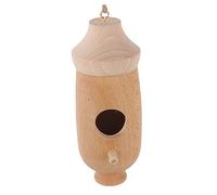 Abaodam Hanging Hummingbird Feeder Durable Outdoor Bird Feeders for Garden Decorative Bird Feeding Tool for Backyard Patio Ornaments Wooden Design