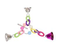 Abaodam Hanging Parrot Bell Toy for Birds Cage Accessory Promoting and Physical Activity for Parakeets and Lovebirds Cognitive Development and Fun Playtime