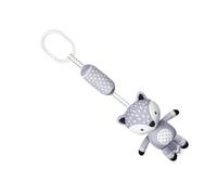 Abaodam Hanging Plush Grey Fox Crib Mobile Accessory for Infant Grasping and Sensory Development Suitable for Stroller Play and Early Toddler Entertainment