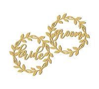 Abaodam Hanging Wedding Chair Signs for Bride and Groom Wooden Chair Back Decorations Lightweight Smooth Surface Ceremony and Reception
