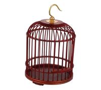 Abaodam Hanging Wooden Bird Cage for Small Pets Vintage Decorative Parrot Cage with Lock Buckle for Crickets Hamsters Birds Fine Craftsmanship Spacious Design