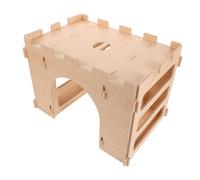 Abaodam Hay Dispenser for Rabbits and Small Animals Multi-function Hideout and Feeder Rack Cozy Indoor Nest Box for Guinea Pigs Chinchillas Hamsters and Ferrets Easy-clean Hay Holder