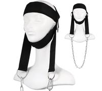 Abaodam Head Neck Trainer with Thick Neoprene Padding Neck Harness Fitness Equipment for Adult Gym Workout Shoulder Weight Training Cap in Black