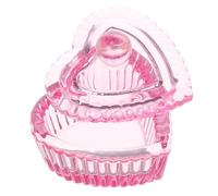Abaodam Heart-Shaped Glass Nail Bowl with Lid 5Oz Elegant Nail Dappen Dish Doubles as Organizing for Personal Use