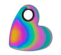 Abaodam Heart Shaped Stainless Steel Mixing Palette for Eye Shadow and Pigment with Smooth Flat Texture and Colour Mixing Stick, for Personal Home Use and Professional Makeup Applications