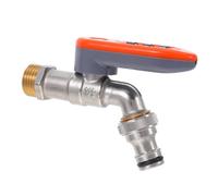 Abaodam Heavy-Duty Copper Outdoor Faucet Lock with Password Combination, Fit 4" Conversion Adapter for Garden and Patio Spigots, Anti-Theft Water Tap Security