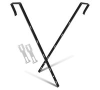 Abaodam Heavy Duty Metal Hooks for Doors Adjustable 13.7 inch 2pcs with Five-Hole Iron Structure Over-the-Door Mirror Hanger kit for Clothes and Compact Spaces