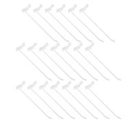 Abaodam Heavy Duty Slat Wall Hooks and Retail Store Display, Iron Material 20pcs with 4mm Rod Thickness and 7.48in Rod Length, White Polished Finish with Quick for Garage Storage