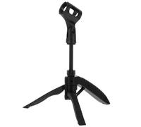Abaodam Height Adjustable Desktop Microphone Stand Telescopic Mount for Radio Studio Non Slip Base Fits Various Microphones Compact Design for Easy Storage