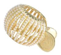 Abaodam High Ponytail Holder Decorative Hair Clip with Pearl Detail, Shining Metal Barrette for Weddings and Half-up Hairstyles, Sturdy and Elegant Hair Accessory