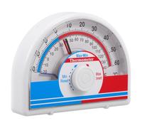 Abaodam High Precision Indoor Outdoor Thermometer with Dual-purpose Design, Portable Plastic and Metal Construction, Wall Mounted or Desk Use for Bedrooms and Outdoor Spaces, Max/min