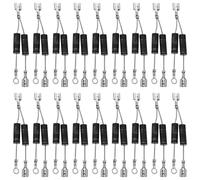 Abaodam High Voltage Microwave Oven Diode Replacement Kit 10pcs Low Noise Level and Performance, Abs and Aluminum Alloy Material, Suitable for Microwave Oven Repair