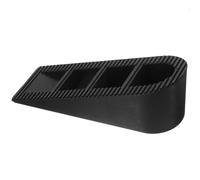 Abaodam Home Safety Door Stopper Wedge in Black Rubber with Anti-Skid Feature and Oblique Shape, Preventing Doors from Closing Suddenly, and Safety at Home
