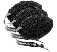 Abaodam Honeycomb Style Shower Sponge Exfoliator Bath Scrubbers 3Pcs Non-Latex Teardrop Shape for Adults and Boys and Skin Cleansing Bathing Tools