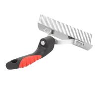 Abaodam Horse Hair Comb Rake with Non-slip Black and Red Rubber Handle 175mm Grooming Brush for Horse Fur Shedding and Mane Thinning for Equine Care