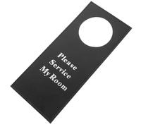 Abaodam Hotel Door Sign Double-Sided PU Leather Do Not Disturb with Service Please Clean Door Hanger for Room Privacy and Housekeeping Use