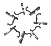 Abaodam Household Grid Wall Hooks 24Pcs Plastic No Nail Double Hooks for Wire Mesh Display and Hanging