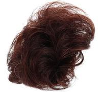 Abaodam Human Hair Bun Extensions Deep Brown Messy Donut Scrunchie Fluffy Hairpiece for Women Casual Updo Styling