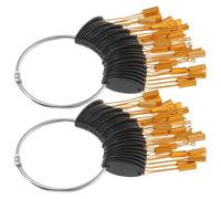 Abaodam Human Hair Colors Ring Hair Salon Supplies for Testing Color with Secure Attachment Plastic and Zinc Alloy