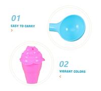 Abaodam Ice Cream Cone Sand Mold Plastic Outdoor Beach with Scoop and Pink Covers for Sandpit Play and Indoor Fun