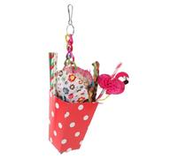 Abaodam Ice Snack Bucket Hanging for Parrots Natural Chewing and Shredding Bird Cage Accessory for Parakeets Budgies Durable Safe Design for Endless Fun