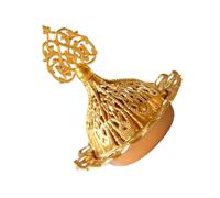 Abaodam Incense Burner Creative Middle East Style Golden Ferroalloy with Stable Structure Censer Holder Desktop Decor for Office and Home Aromatherapy