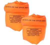 Abaodam Inflatable Arm Floaties for Adults Double Swim Sleeves Pool Armbands for Beginners Easy to Wear Water Float Rings for Swimming and Outdoor Water Activities Orange