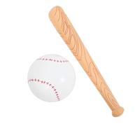 Abaodam Inflatable Bat PVC Sports Stick with White Baseball Portable Party Cheer Prop for Outdoor Birthday and